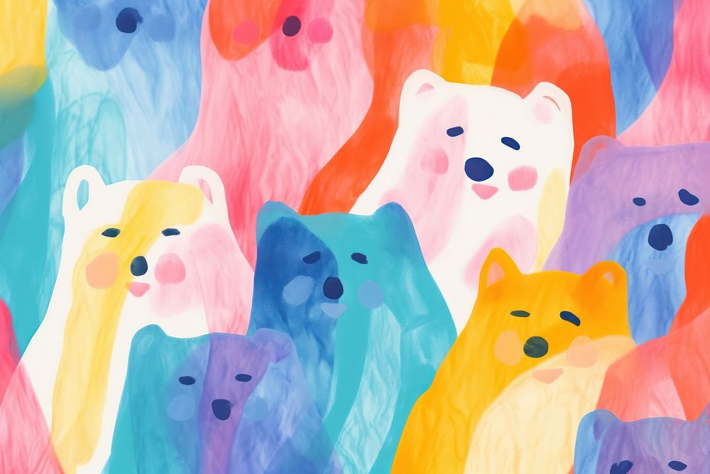 Cute bears backgrounds abstract mammal.