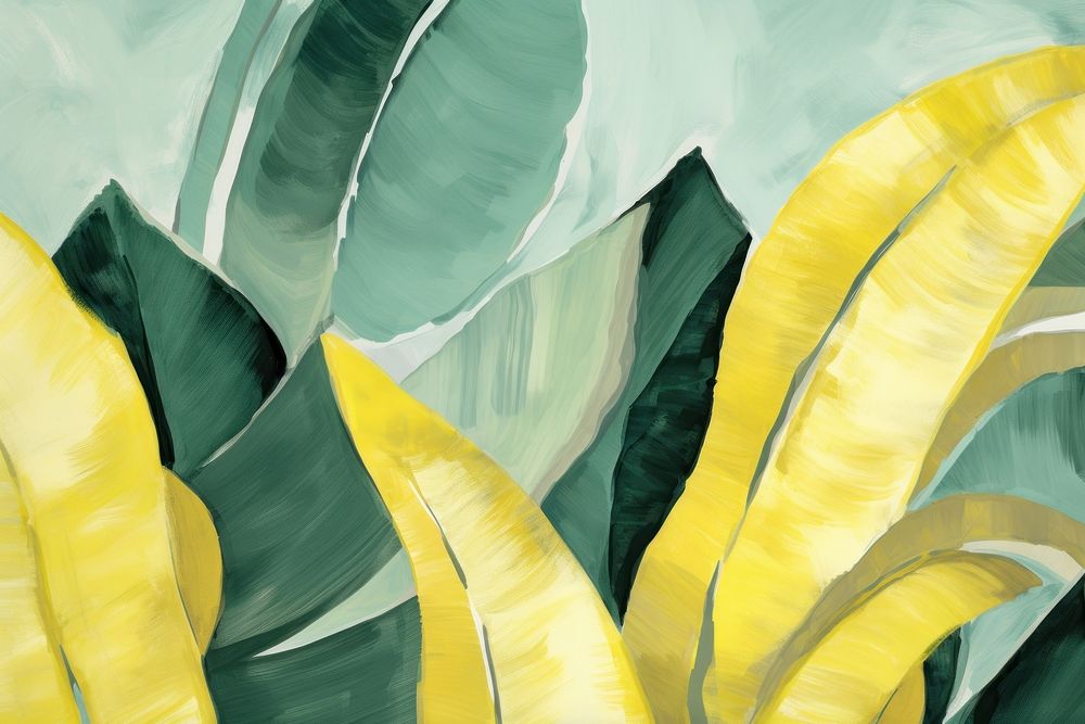 Banana leafs backgrounds painting plant.