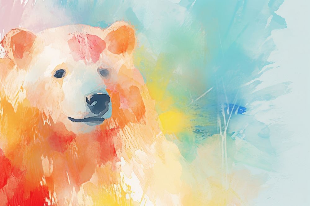 Bear abstract painting mammal.