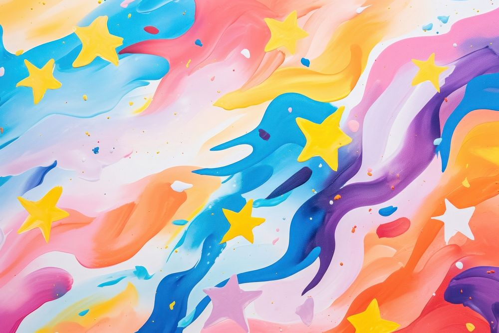 Stars backgrounds abstract painting.