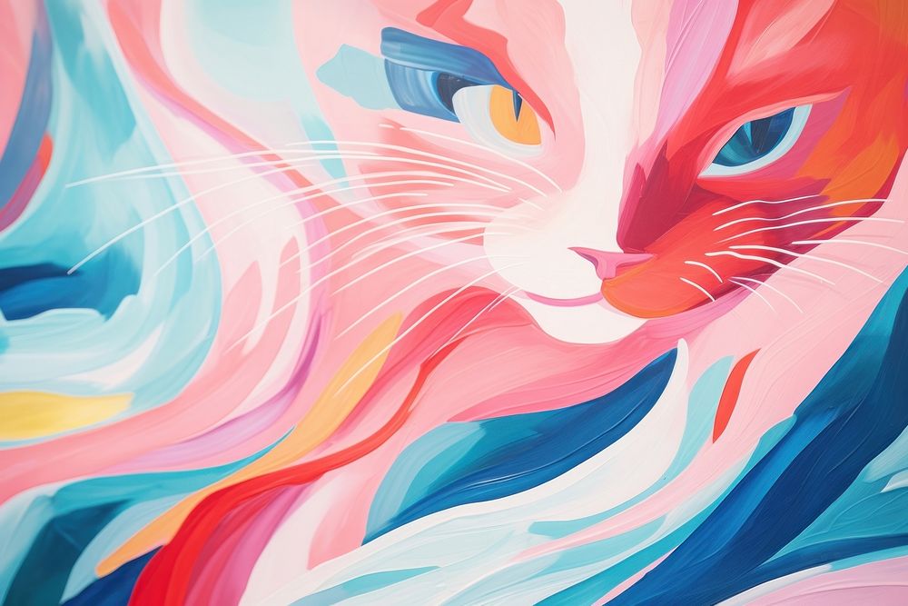 Cat backgrounds abstract painting.