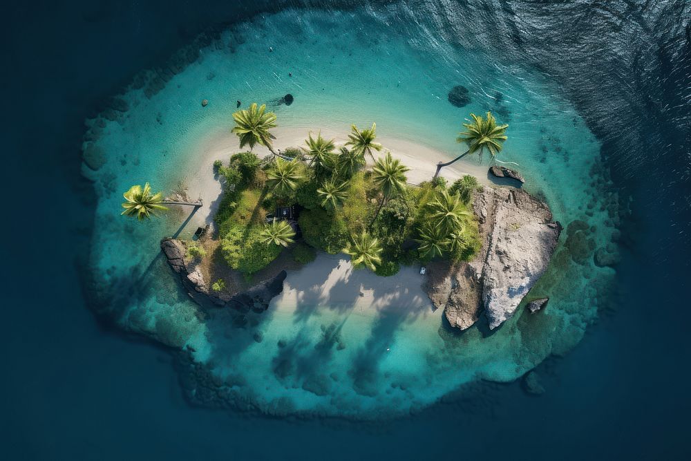 Tropical island outdoors nature ocean.