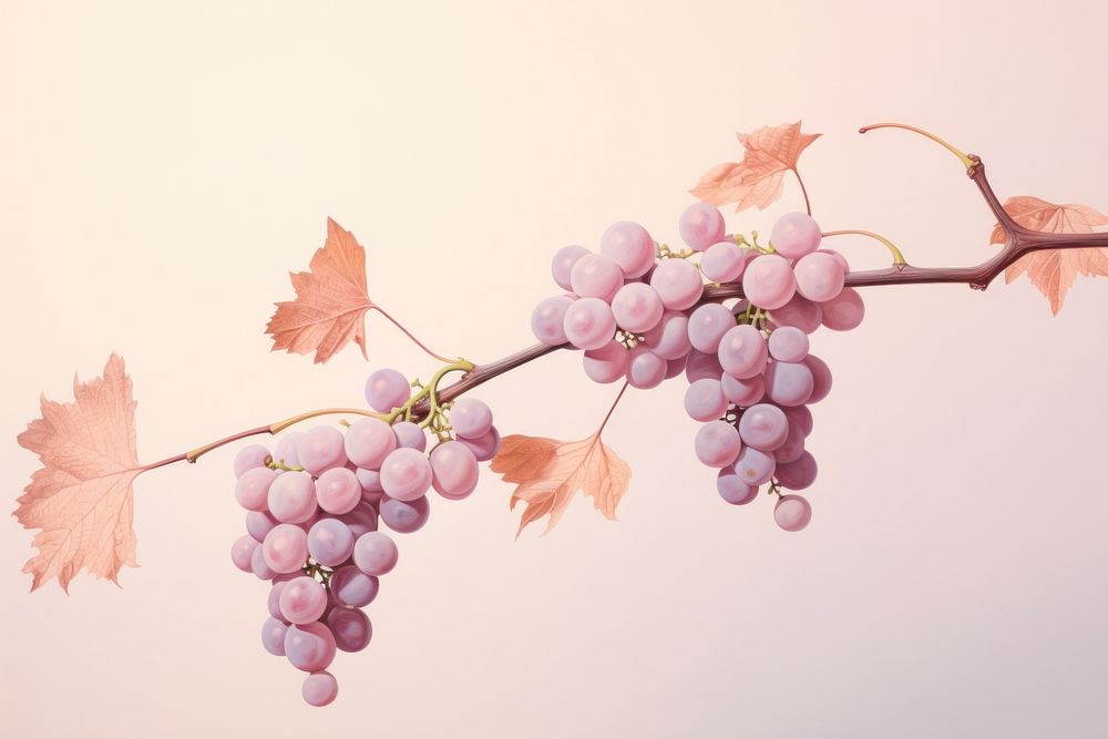 Vine grapes plant fruit.