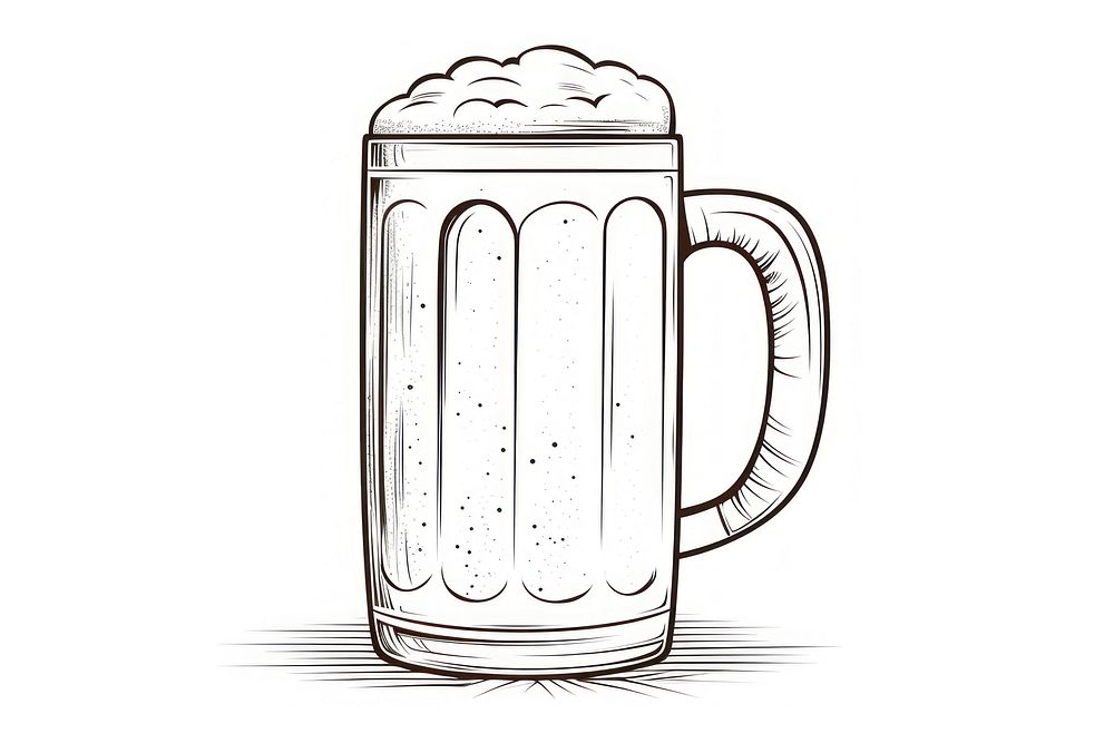 Beer sketch glass beer.