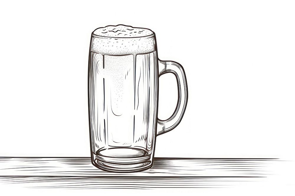 Beer beer sketch glass.