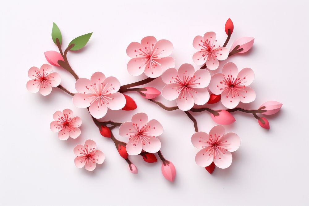 Cherry blossom Flat flower petal plant.