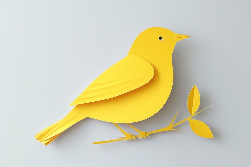 Bird yellow minimal animal canary creativity.