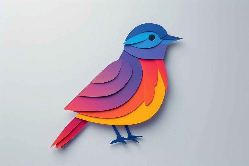 Bird colorfull minimal animal art creativity.