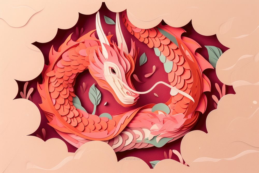 Dragon pattern art representation.