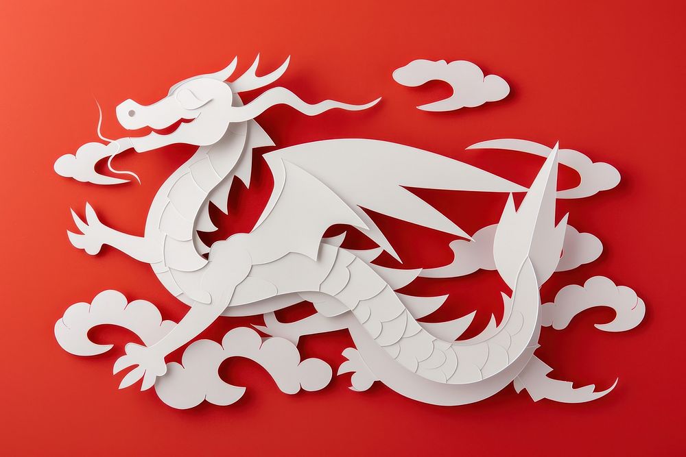 Dragon craft paper representation.