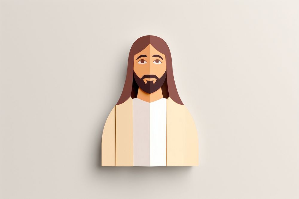 Jesus portrait anthropomorphic representation.