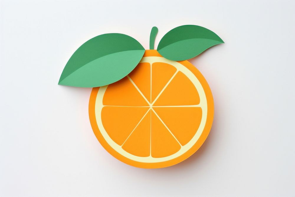 Orange minimal Flat grapefruit plant food.