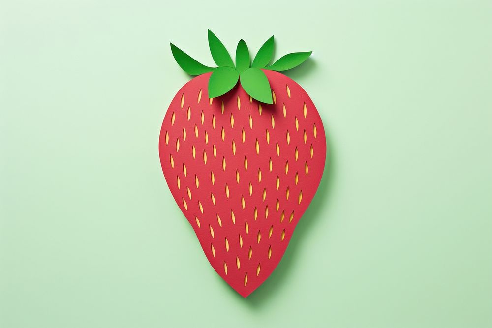 Strawberry green minimal fruit plant food.