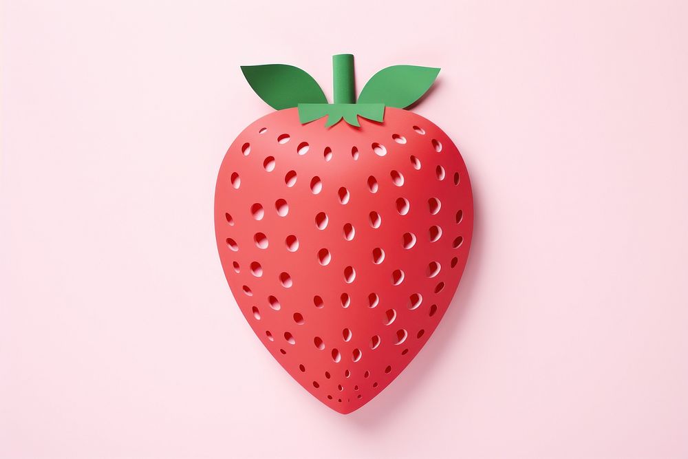 Strawberry pastel minimal fruit plant food.