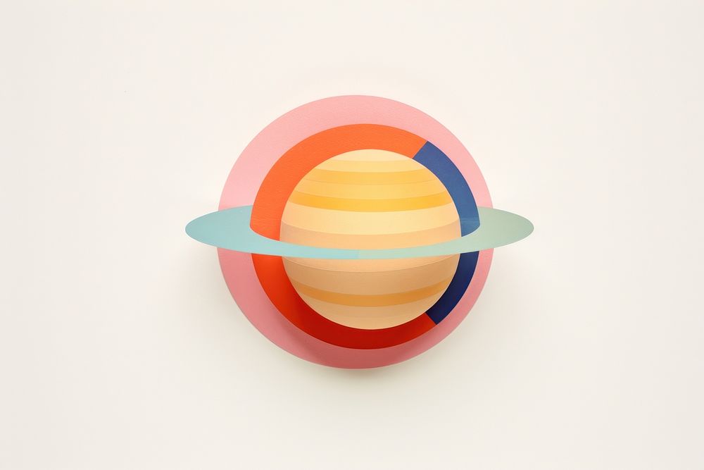 Planet colorfull minimal sphere space astronomy.