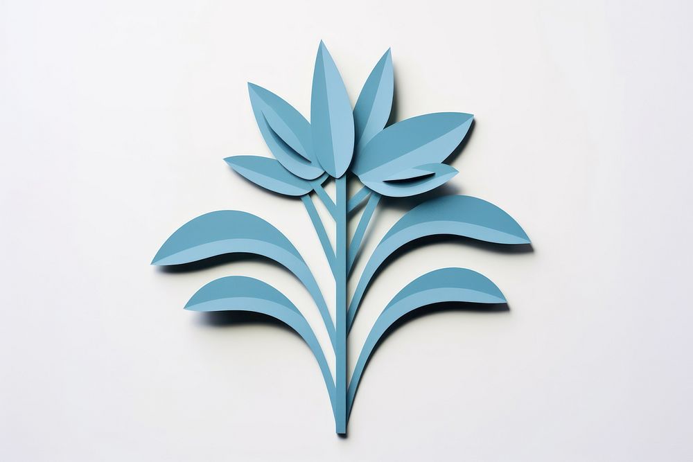 Plant blue minimal paper art creativity.