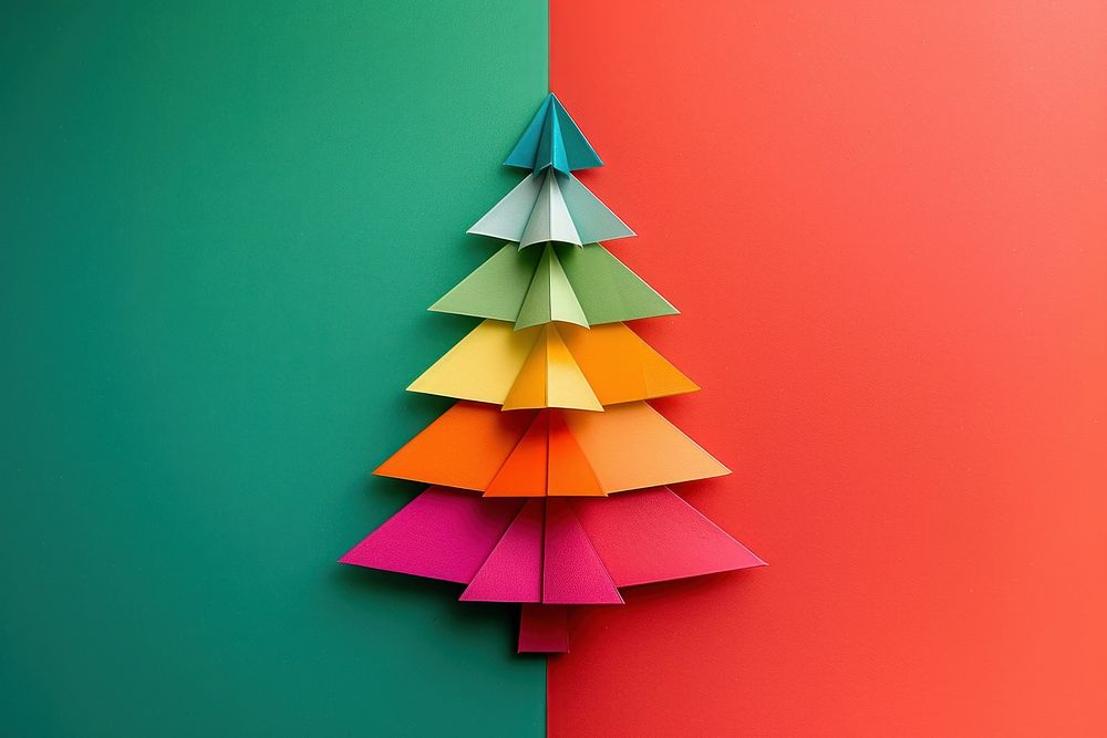 Christmas origami paper tree.