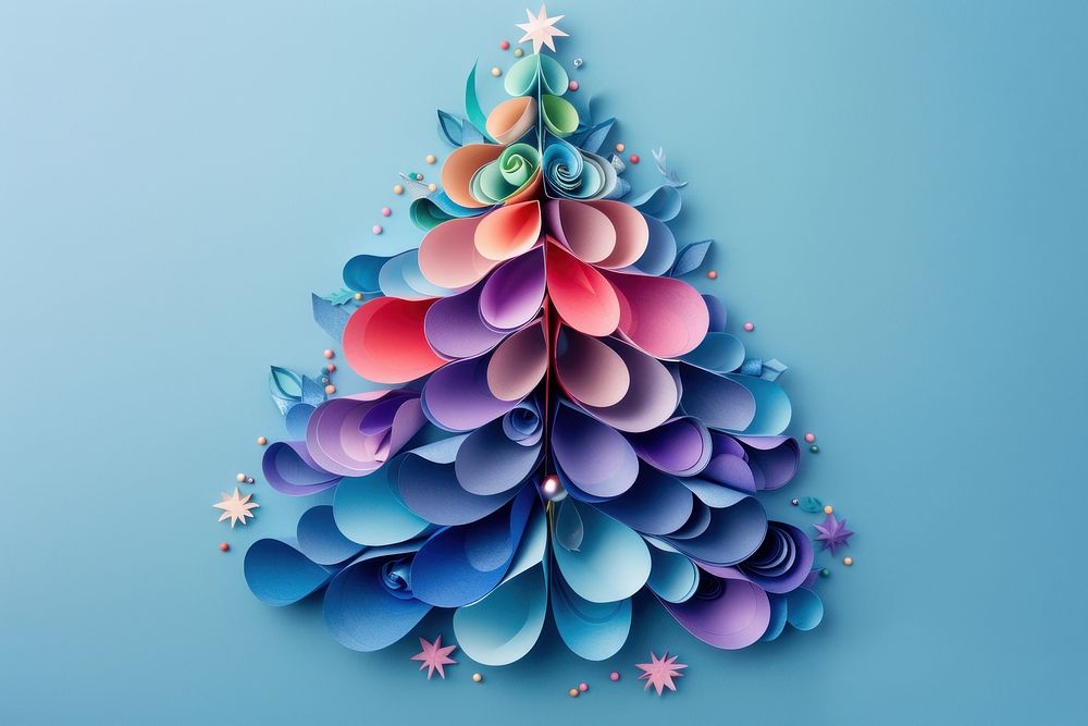 Christmas pattern tree art.