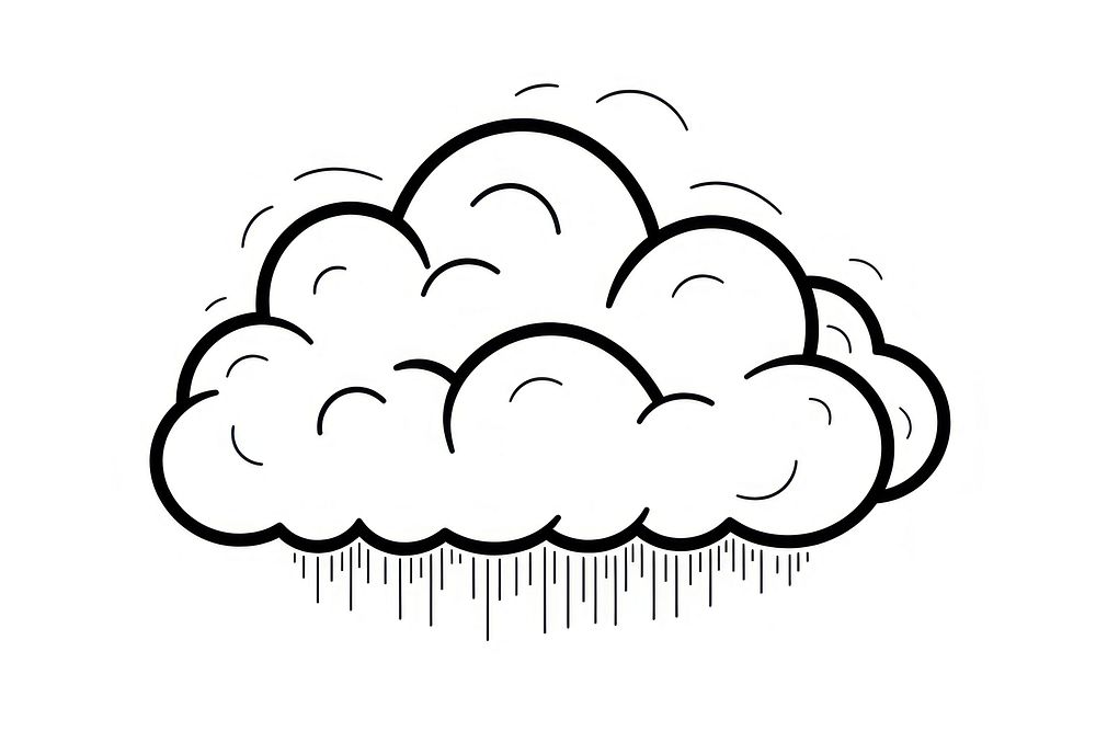 Cloud sketch drawing cloud.