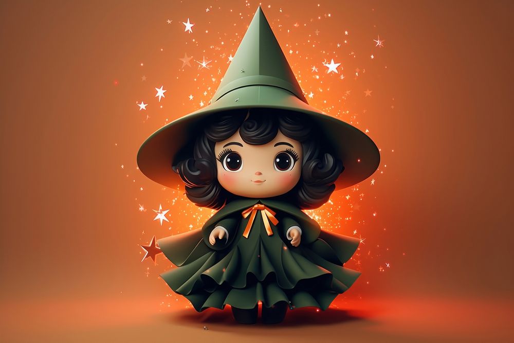 Witch cartoon fantasy cute.