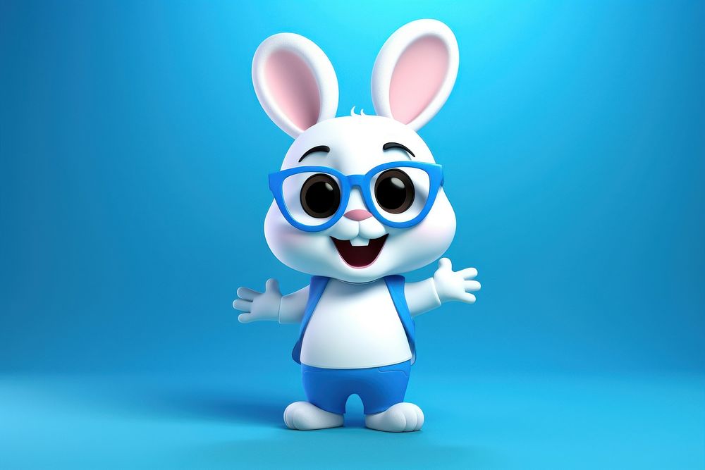 3d bunny character cartoon cute toy.