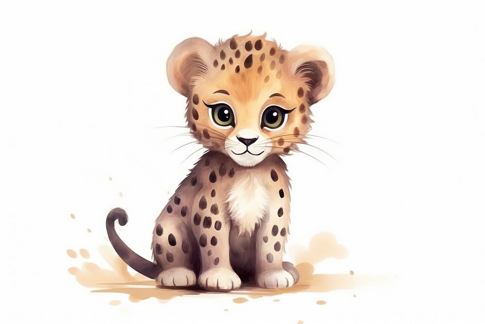 Animal cheetah leopard cartoon.