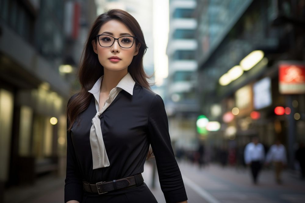 Portrait glasses adult woman.