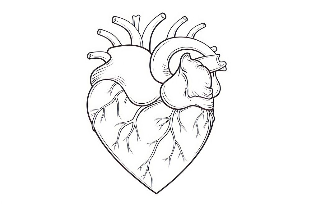 Heart sketch drawing heart.