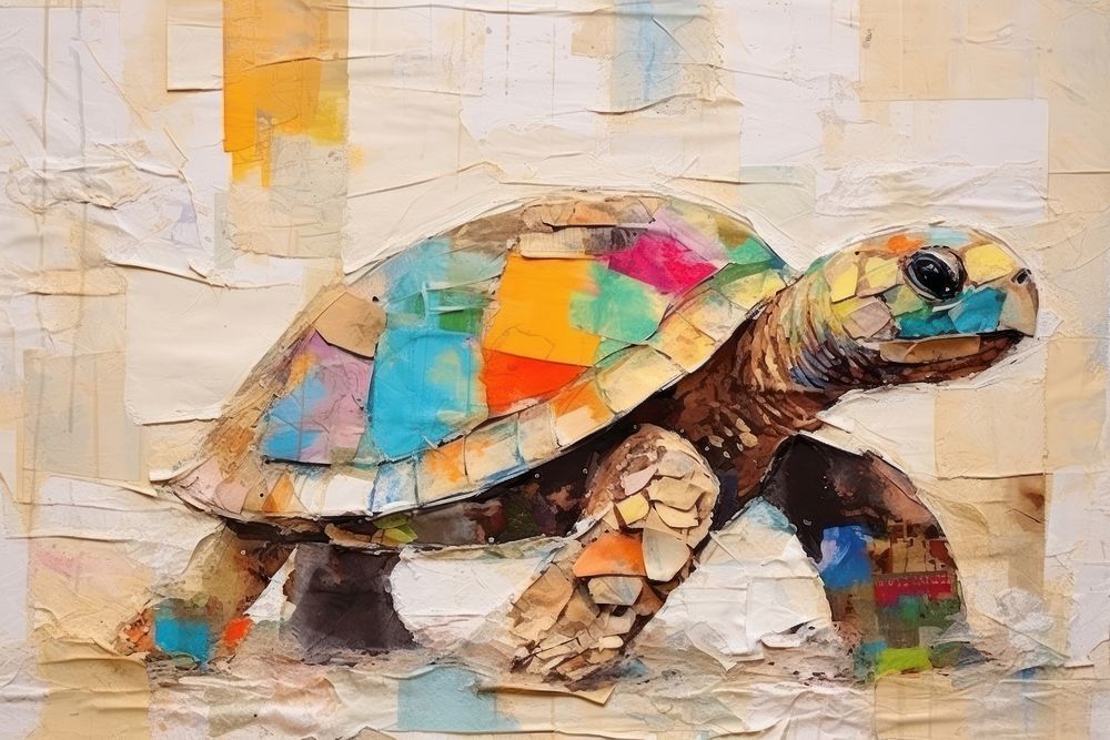 Turtle art painting reptile.