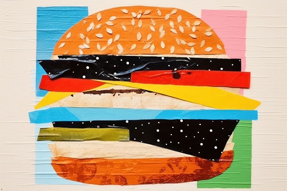 Burger food art creativity.