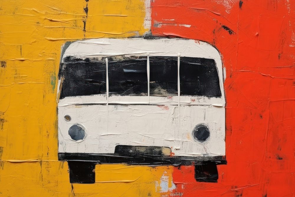 Bus car art painting vehicle.