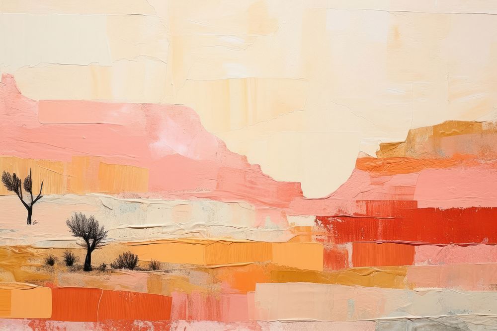 Desert art abstract painting.