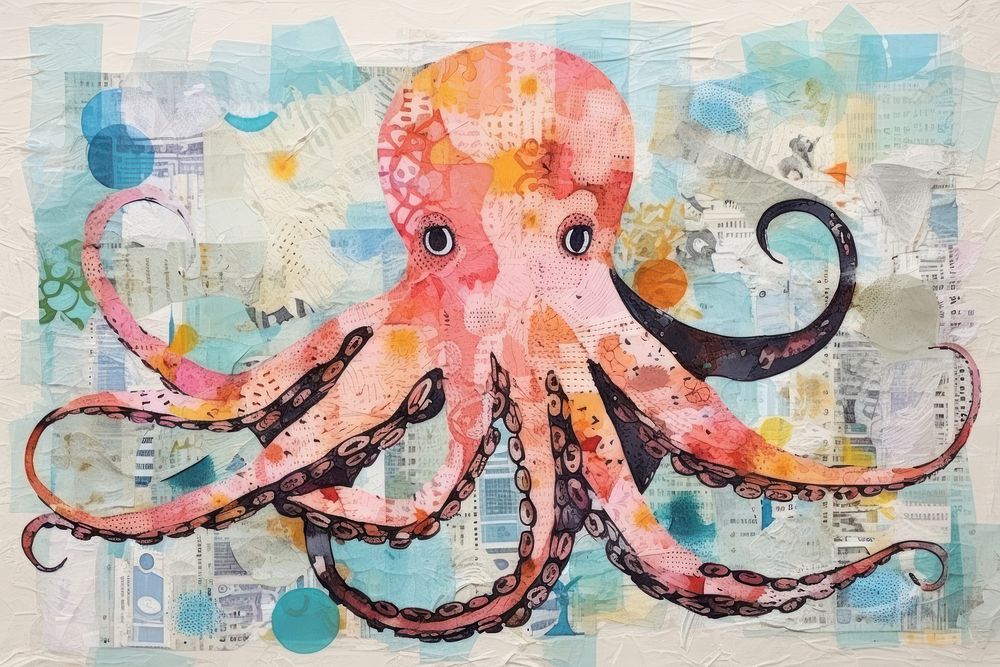 Octopus animal art representation.