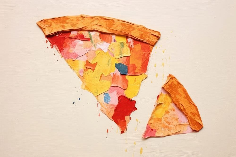 Pizza art paper creativity.