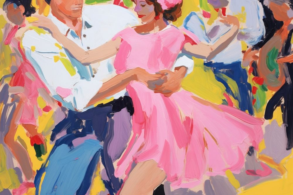 Argentina Tango painting art backgrounds.