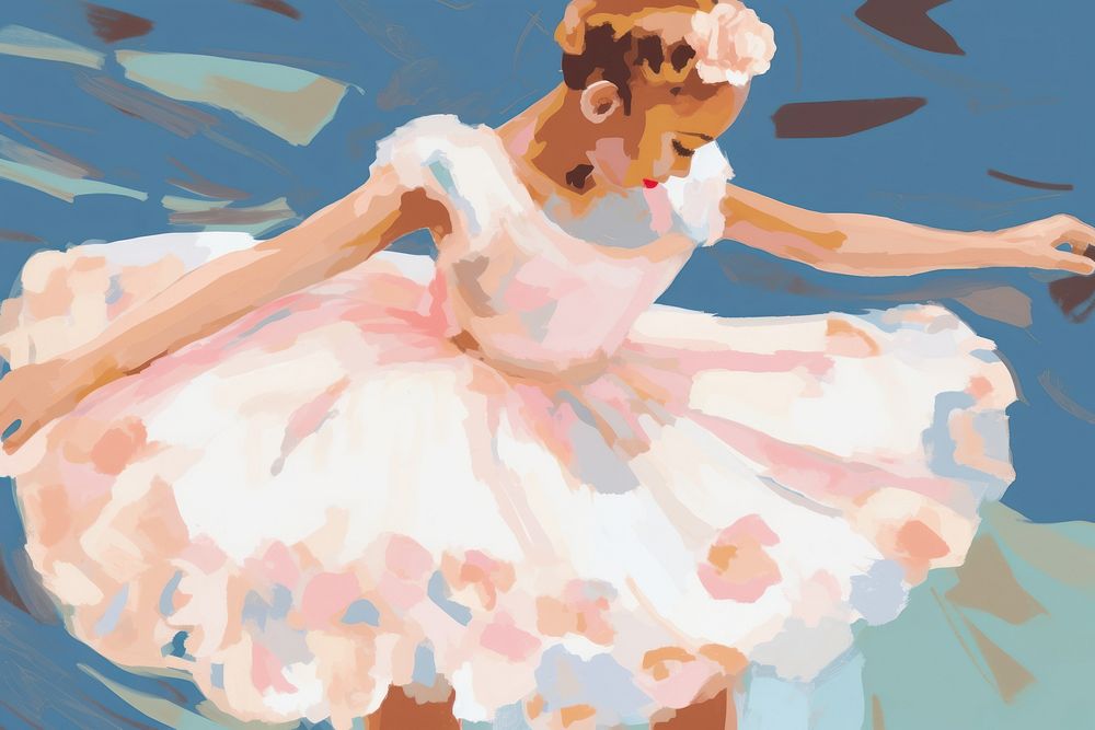 Ballerina painting dancing ballet.
