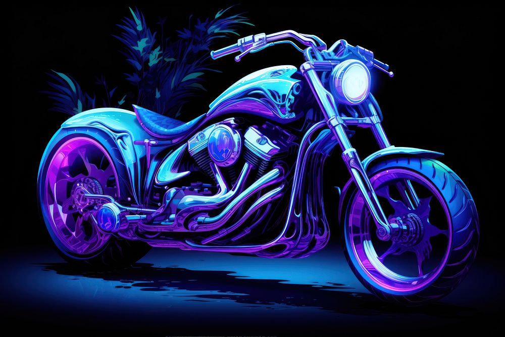 Neon motorcycle vehicle wheel light.