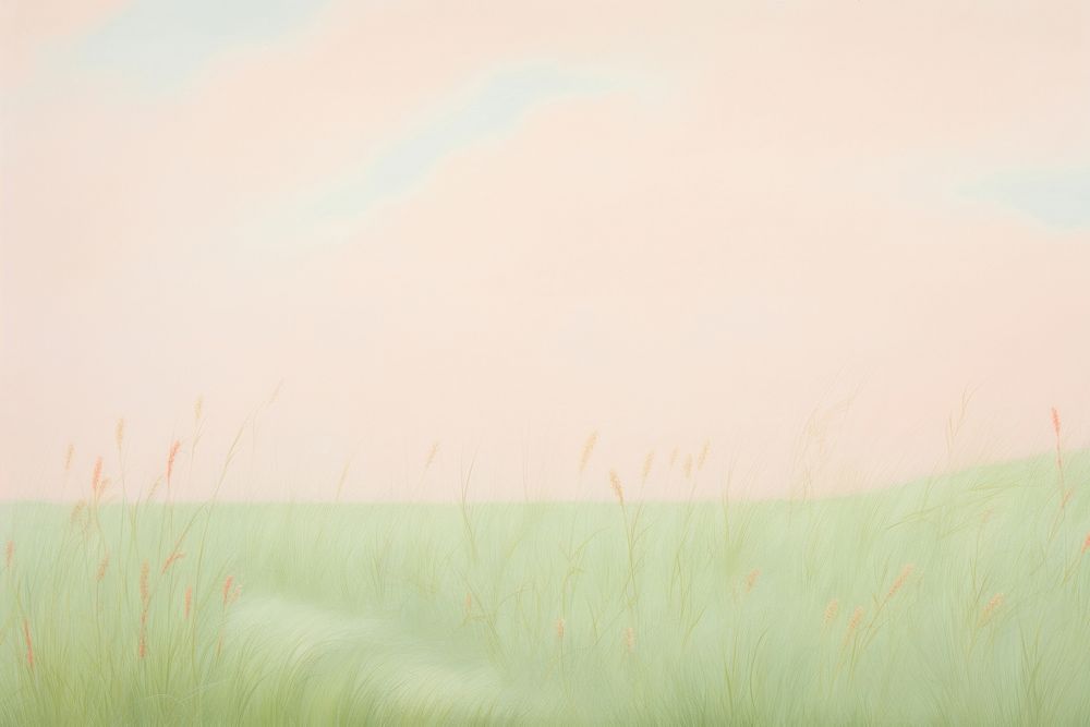 Painting of alfalfa grass border backgrounds outdoors nature.