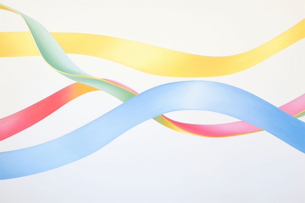 Painting of colorful Ribbon border backgrounds art creativity.