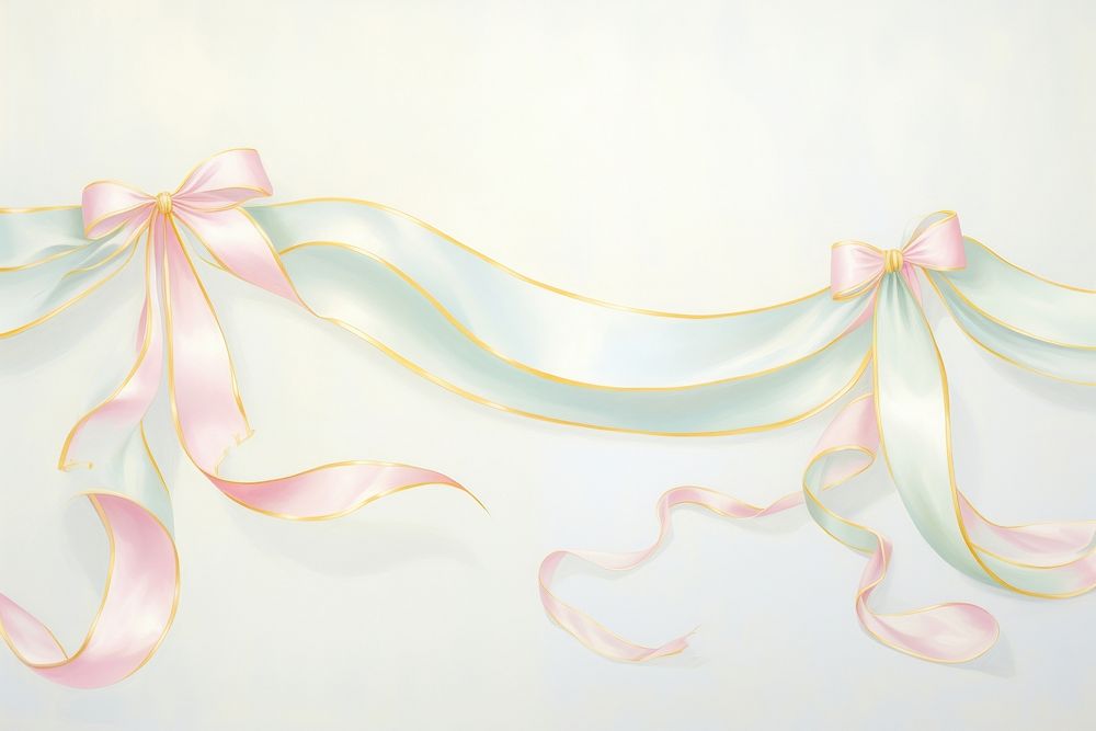 Painting of Ribbon backgrounds pattern ribbon.