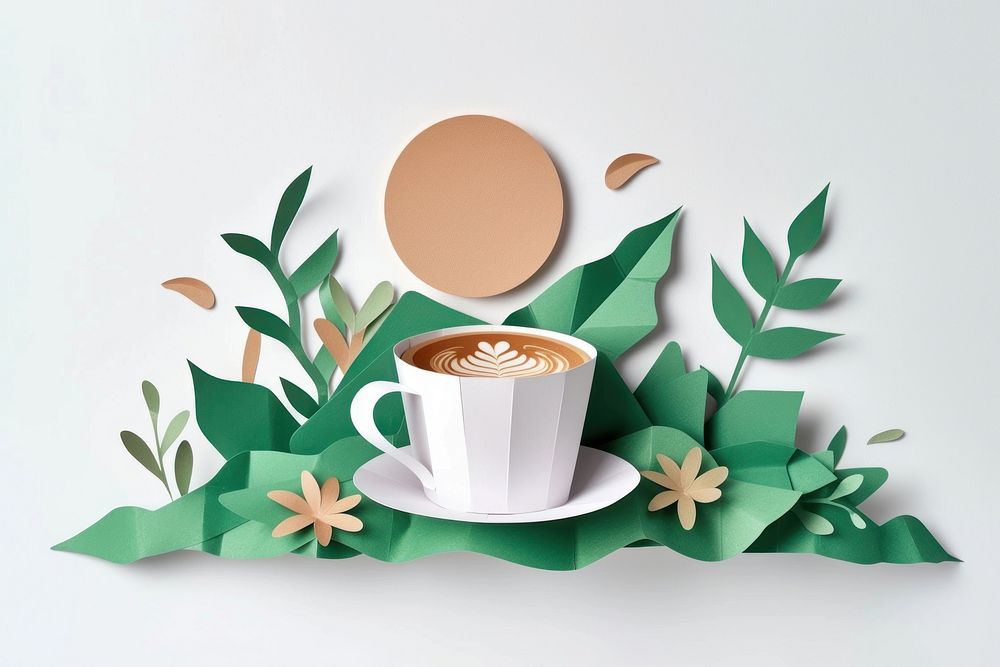 Coffee cup mug art.