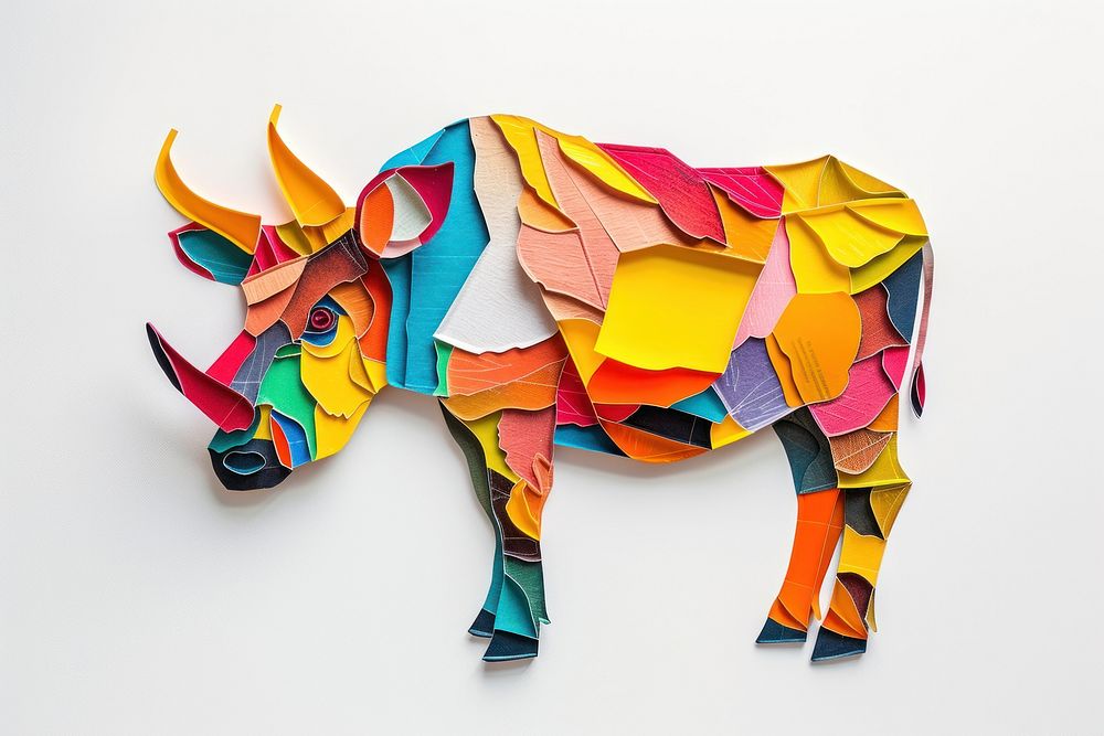 Animals livestock origami cattle.