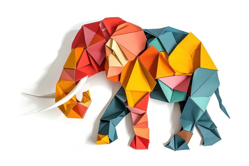 Animals elephant wildlife origami.