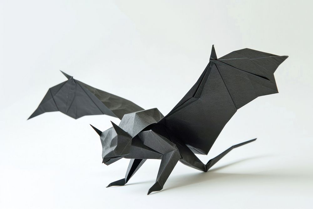 Bat paper origami art.
