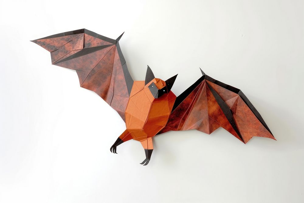 Bat paper origami animal.