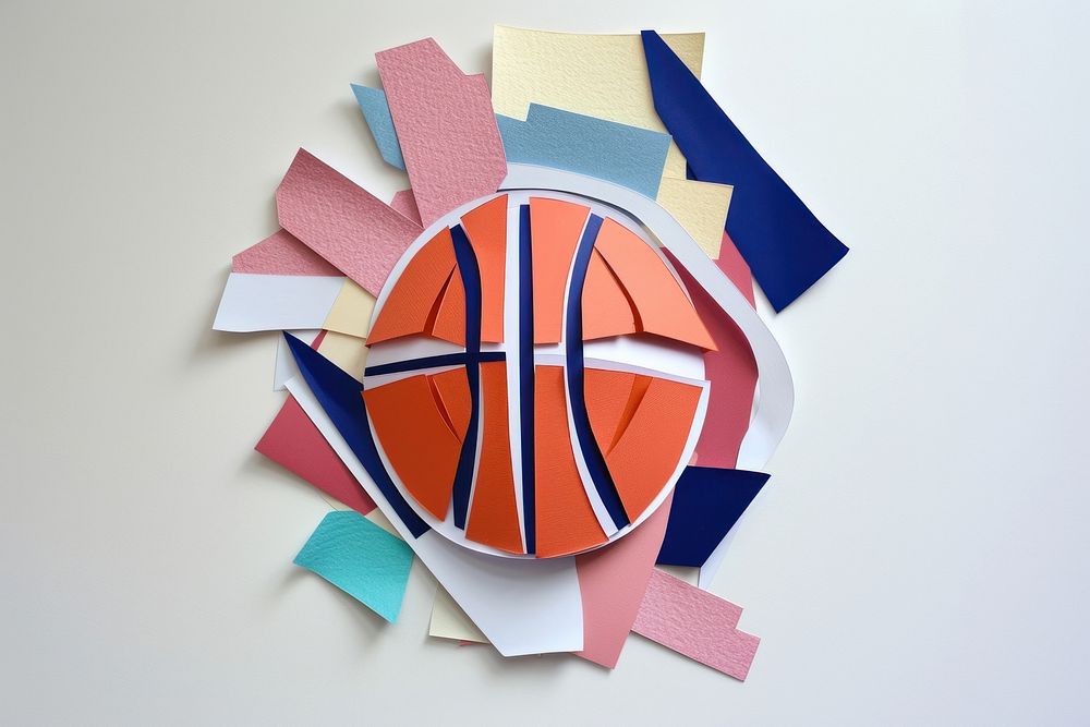 Basketball paper art creativity.