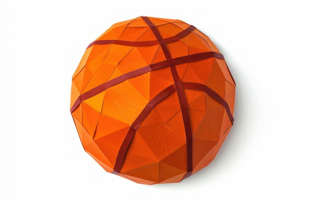 Basketball origami sphere paper.