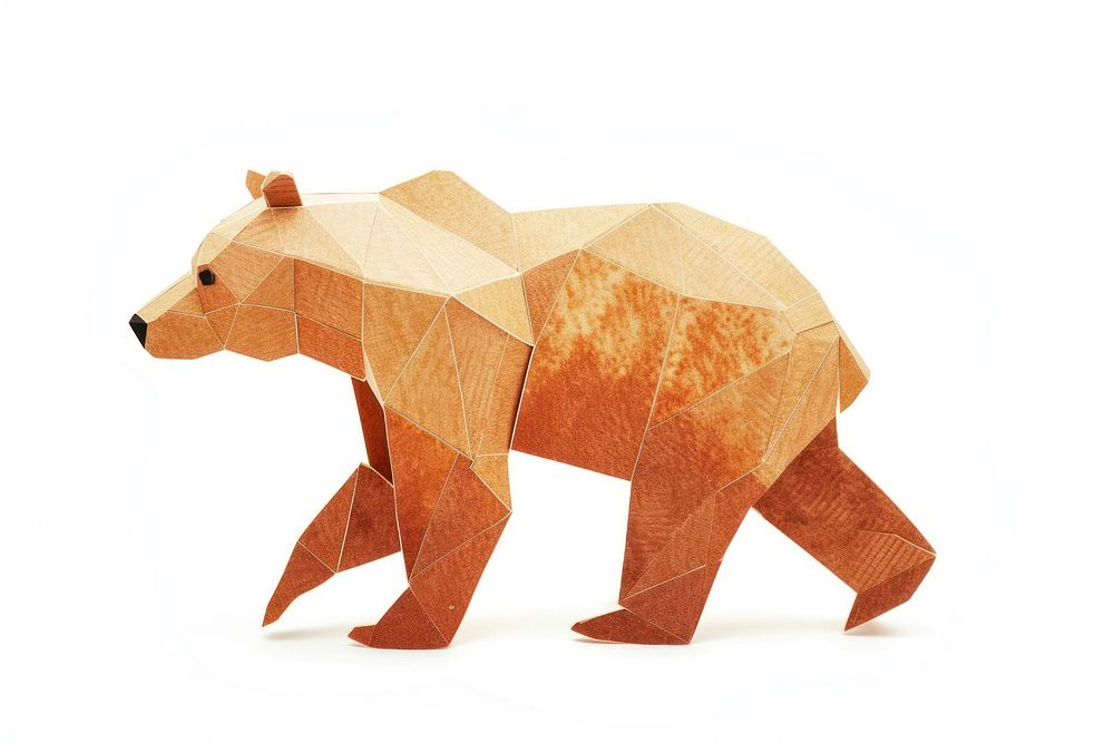 Bear origami animal paper.