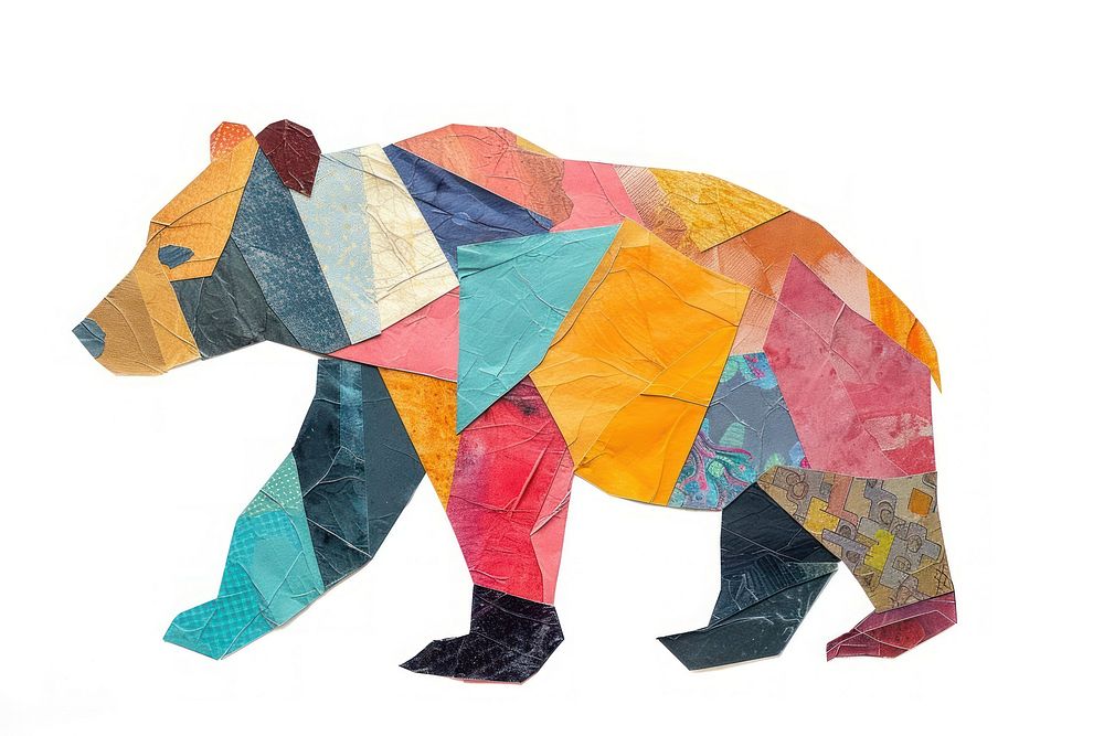 Bear origami mammal animal.