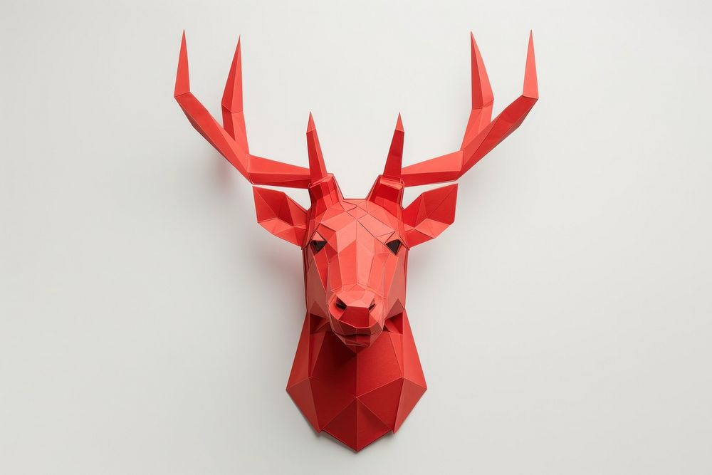 Deer origami animal mammal.